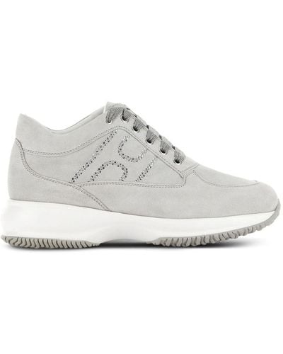 Hogan Interactive Suede Trainers - White