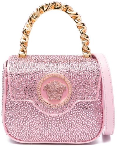 Versace Mini-tas Verfraaid Met Kristallen - Roze