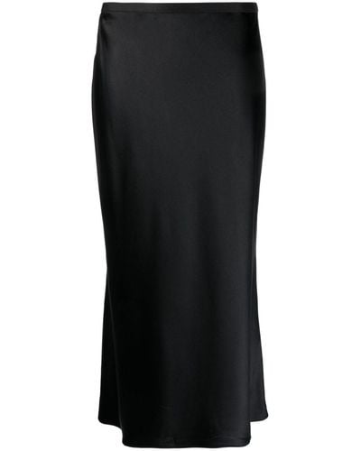 Polo Ralph Lauren Silk Bias-cut Midi Skirt - Black