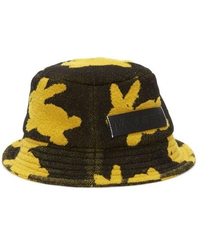 JW Anderson Sombrero de pescador con motivo Bunny - Negro