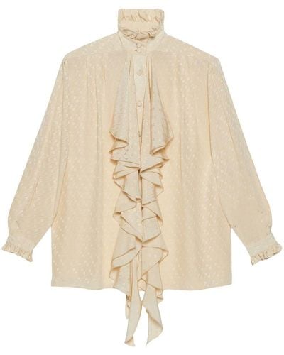 Gucci Blouse Met Print - Naturel