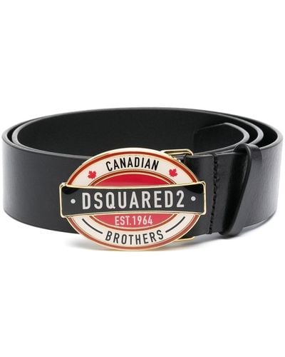 DSquared² Cinturón con hebilla del logo - Negro