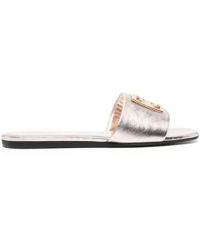 Givenchy 4g-motif Leather Sandals - White