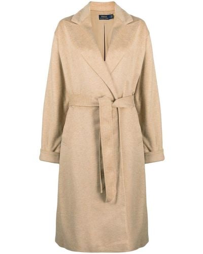 Polo Ralph Lauren Nra Belted Trench Coat - Natural
