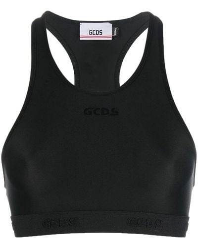 Gcds Brassière de sport à coutures ton sur ton - Noir