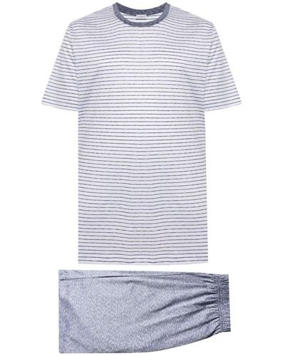 Zimmerli of Switzerland Stripe-print Pyjamas - White