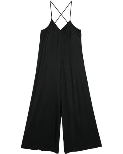 Andrea Ya'aqov Wide-leg Crepe Jumpsuit - Black