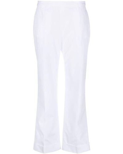 Aspesi Bootcut Cropped Trousers - White