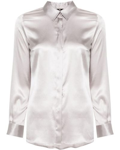 Elisabetta Franchi Inverted-Pleat Detail Blouse - White