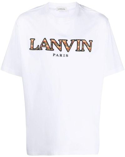 Lanvin T-shirt à logo imprimé - Blanc