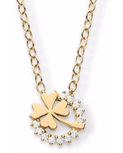 Nouvel Heritage 18kt Yellow Gold Medium Luck Diamond Pendant Necklace - Metallic