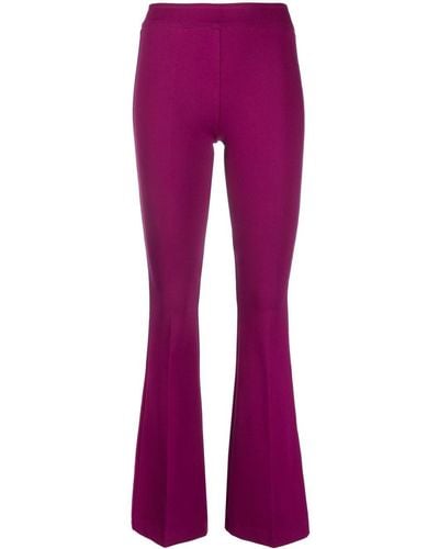 Blanca Vita Mid-rise Flared Trousers - Purple