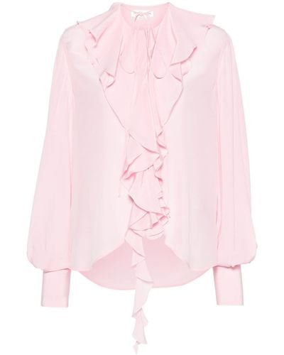 Victoria Beckham Romantic Silk Shirt - Pink