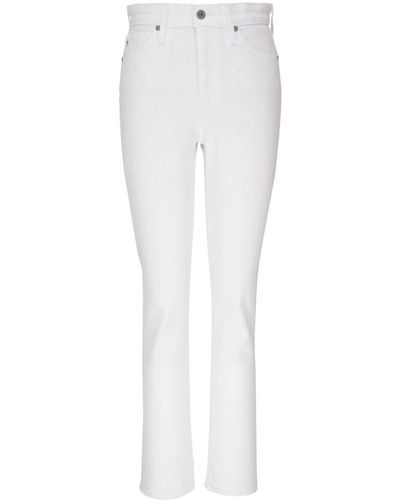AG Jeans Skinny-Jeans mit hohem Bund - Weiß