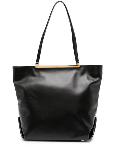 N°21 Barrette Leather Tote Bag - Black