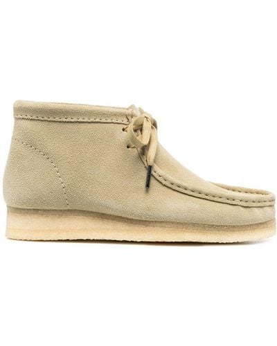 Clarks Wallabee Suede Ankle Boots - Natural