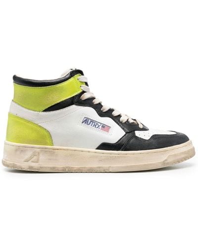 Autry Colour-block High-top Sneakers - White