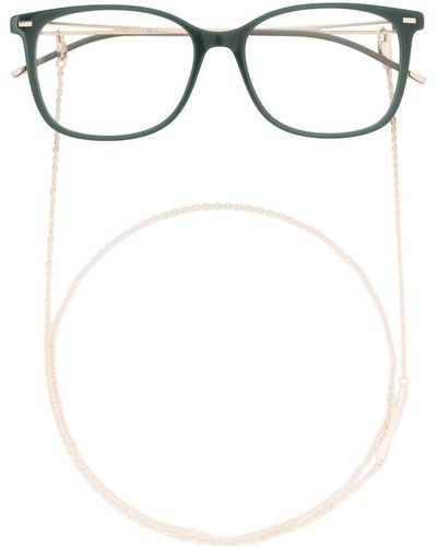 BOSS Gafas con montura rectangular - Verde