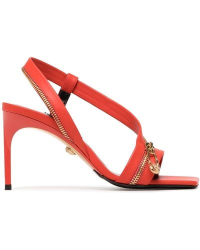 Versace Sandalen mit Sicherheitsnadel 95mm - Rot