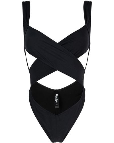 Reina Olga Exotica Criss-cross Swimsuit - Black