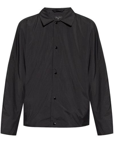 Rag & Bone Logo-Patch Shirt Jacket - Black