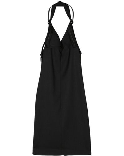 Coperni Belted-halterneck Midi Dress - Black