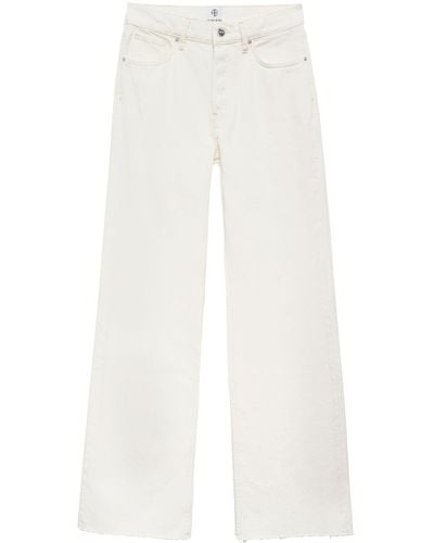 Anine Bing Hugh Wide-leg Jeans - White