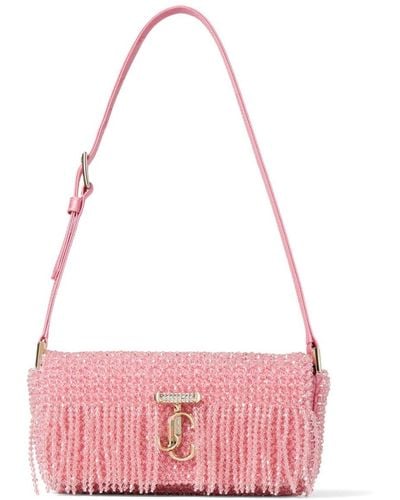 Jimmy Choo Mini Avenue Fringe-embellished Shoulder Bag - Pink