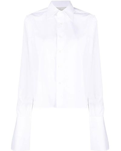 Woera Camisa con puños dobles - Blanco