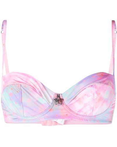 Chiara Ferragni Eye Star-print Bikini Top - Pink