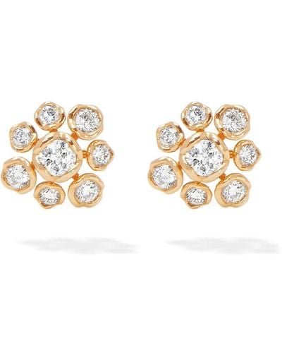 Annoushka 18kt Yellow Gold Diamond Marguerite Stud Earrings - Metallic