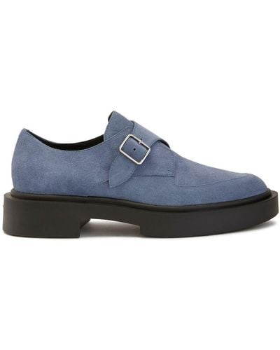 Giuseppe Zanotti Buckled Suede Shoes - Blue