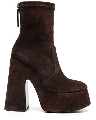 Vic Matié Flare 150mm Leather Boots - Brown