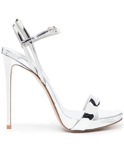 Le Silla Gwen 132mm Metallic-effect Sandals