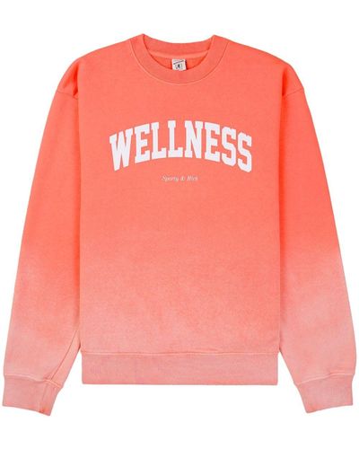 Sporty & Rich Wellness Ivy Crew-neck Cotton Sweatshirt - Pink