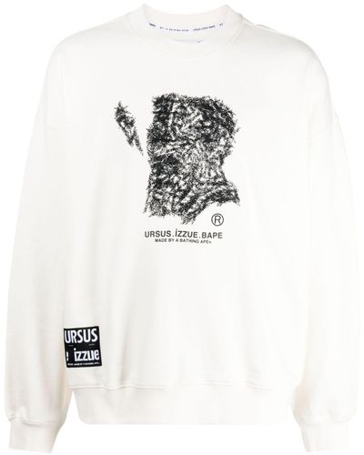 Izzue Sweatshirt mit Logo-Patch - Weiß