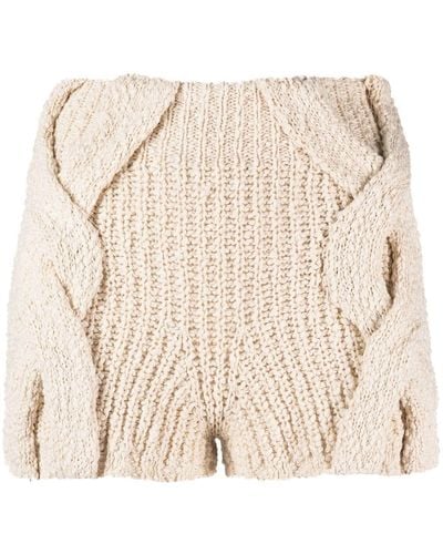 Aeron Rain Knitted Organic Cotton Shorts - Natural