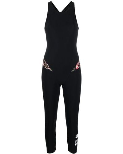 Etro Floral-detail Sleeveless Jumpsuit - Black