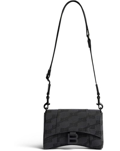 Balenciaga Xxs Downtown Monogram Crossbody Bag - Black