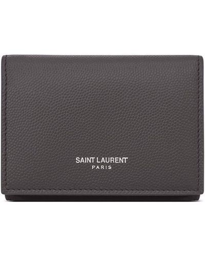 Saint Laurent Schlüsselanhänger mit Logo-Stempel - Grau
