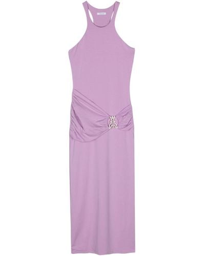 Patrizia Pepe Fly-appliqué Maxi Dress - Purple