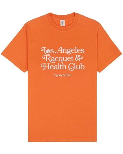 Sporty & Rich T-shirt LA Racquet Club - Arancione