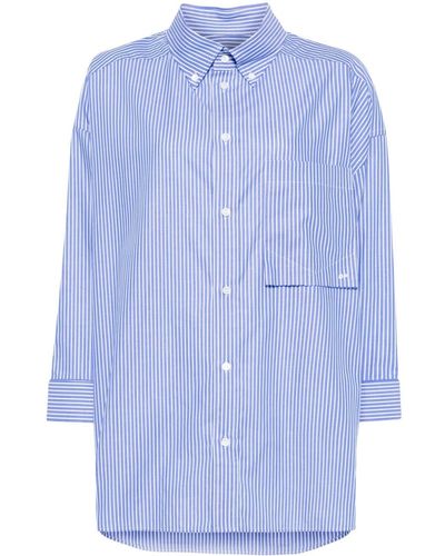 DARKPARK Nathalie Striped Cotton Shirt - Blue