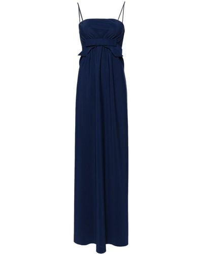 La Petite Robe Di Chiara Boni Alga Bow-detail Gown - Blue