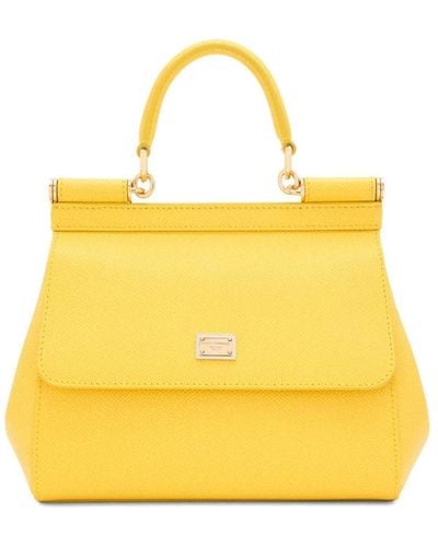 Dolce & Gabbana Bandolera Sicily pequeña - Amarillo