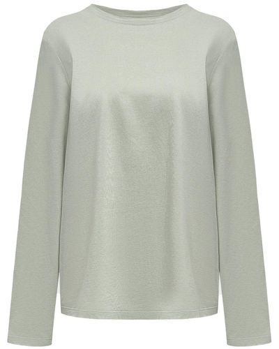 12 STOREEZ Long-sleeve Cotton T-shirt - Gray