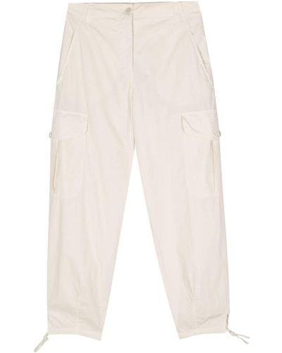 Aspesi Tapered cotton cargo trousers - Blanco