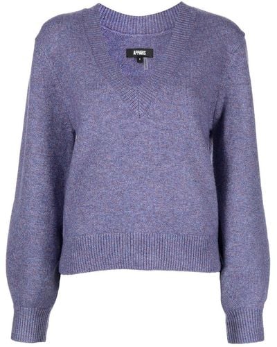 Apparis V-neck Sweater - Blue