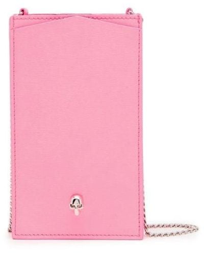 Alexander McQueen Skull Leather Phone Case - Pink
