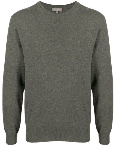 N.Peal Cashmere Crew-neck Organic-cashmere Sweater - Green